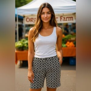 JESSICA Dream Fit Black & White Bermuda Shorts 12